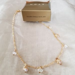NIB Vintage Avon Dainty Crystal Necklace
